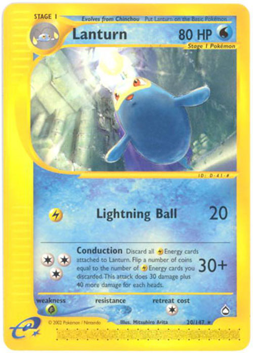 lanturn pokemon card Team Aqua's Lanturn 28/95 main image 1