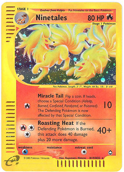 Pokemon Card - Aquapolis H19/H32 - NINETALES (holo-foil) (Mint): Sell2BBNovelties.com: Sell TY Beanie Babies, Action Figures, Barbies, Cards & Toys selling online Pokemon Card - Aquapolis H19/H32 - NINETALES (holo-foil) (Mint): Sell2BBNovelties.com: Sell TY Beanie Babies, Action Figures, Barbies, Cards & Toys selling online
