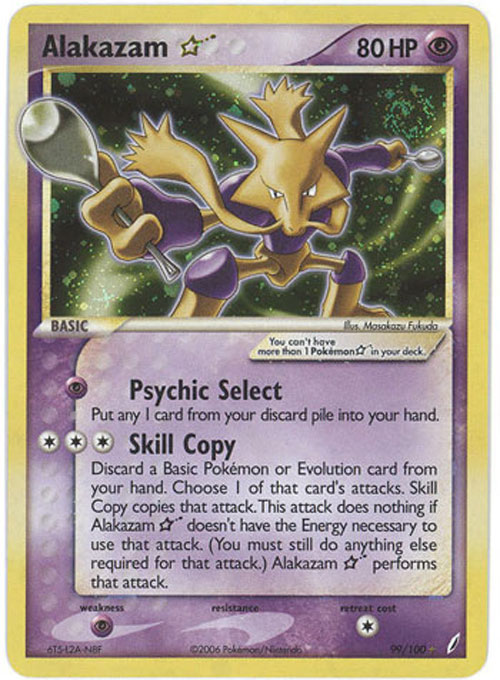 Pokemon Card - Crystal Guardians 99/100 - SHINING ALAKAZAM (holo-foil)  (Mint): Sell2BBNovelties.com: Sell TY Beanie Babies, Action Figures,  Barbies, Cards & Toys selling online