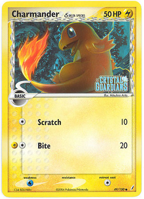 Pokemon Card - Crystal Guardians 49/100 - CHARMANDER (reverse holo) (Mint): Sell2BBNovelties.com: Sell TY Beanie Babies, Action Figures, Barbies, Cards & Toys selling online Pokemon Card - Crystal Guardians 49/100 - CHARMANDER (reverse holo) (Mint): Sell2BBNovelties.com: Sell TY Beanie Babies, Action Figures, Barbies, Cards & Toys selling online