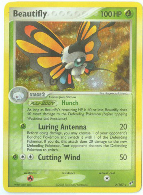 pokemon beautifly card Pokemon Card - Deoxys 2/107