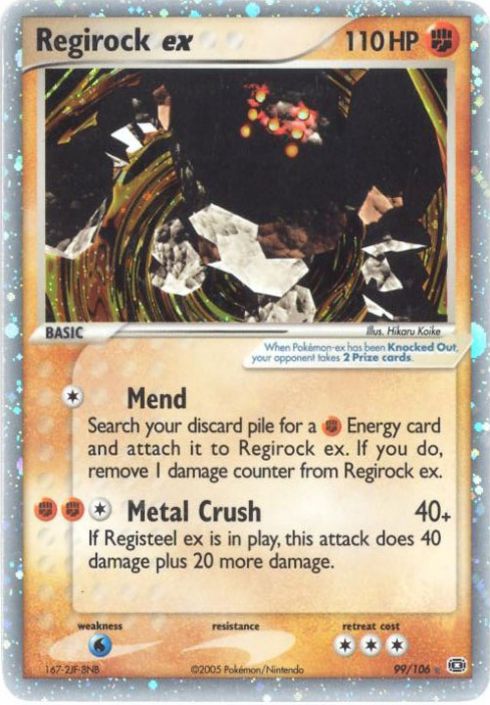 Pokemon Card - Emerald 99/106 - REGIROCK EX (holo-foil) (Mint): Sell2BBNovelties.com: Sell TY Beanie Babies, Action Figures, Barbies, Cards & Toys selling online Pokemon Card - Emerald 99/106 - REGIROCK EX (holo-foil) (Mint): Sell2BBNovelties.com: Sell TY Beanie Babies, Action Figures, Barbies, Cards & Toys selling online