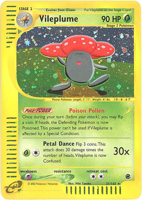 Pokemon Card - Expedition 31/165 - VILEPLUME (holo-foil) (Mint): Sell2BBNovelties.com: Sell TY Beanie Babies, Action Figures, Barbies, Cards & Toys selling online Pokemon Card - Expedition 31/165 - VILEPLUME (holo-foil) (Mint): Sell2BBNovelties.com: Sell TY Beanie Babies, Action Figures, Barbies, Cards & Toys selling online
