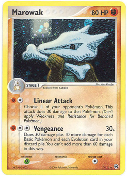 Pokemon Card - Fire Red & Leaf Green 7/112 - MAROWAK (holo-foil) (Mint)