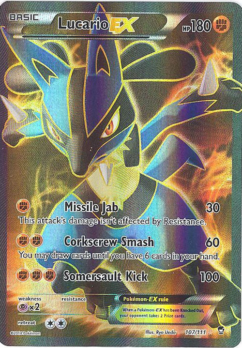 rare pokemon cards ex full art lucario Amazon.com: Pokemon - Mega Lucario ex - 077/132 - ME01: Mega Evolution  (MEG) - Double Rare main image 1