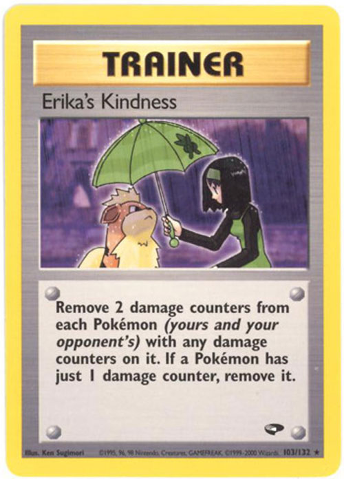 Pokemon Card - Gym Challenge 103/132 - ERIKA'S KINDNESS (rare) (Mint): Sell2BBNovelties.com: Sell TY Beanie Babies, Action Figures, Barbies, Cards & Toys selling online Pokemon Card - Gym Challenge 103/132 - ERIKA'S KINDNESS (rare) (Mint): Sell2BBNovelties.com: Sell TY Beanie Babies, Action Figures, Barbies, Cards & Toys selling online