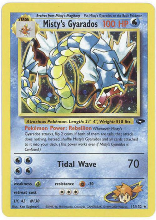 Pokemon Card - Gym Challenge 13/132 - MISTY'S GYARADOS (holo-foil) (Mint):  Sell2BBNovelties.com: Sell TY Beanie Babies, Action Figures, Barbies, Cards  & Toys selling online