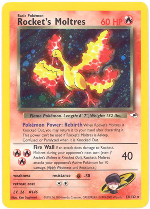 moltres holographic card value Moltres (12/62) - Fossil main image 0