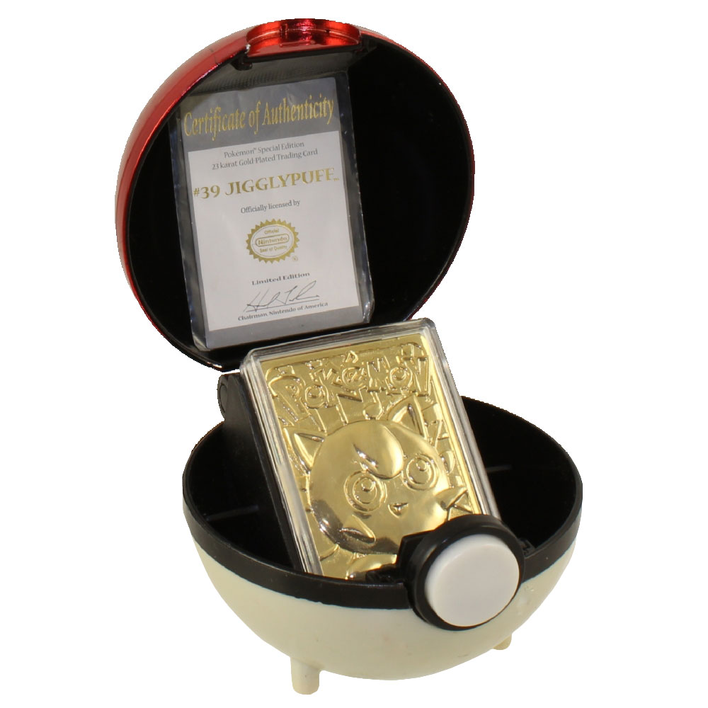 Pokemon Toys Burger King Gold Plated Trading Card JIGGLYPUFF 039