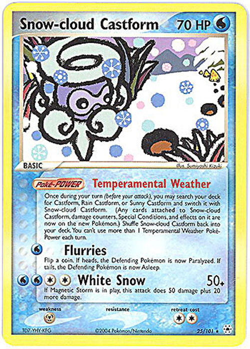Pokemon Card - Hidden Legends 25/101 - SNOW-CLOUD CASTFORM (rare) (Mint): Sell2BBNovelties.com: Sell TY Beanie Babies, Action Figures, Barbies, Cards & Toys selling online Pokemon Card - Hidden Legends 25/101 - SNOW-CLOUD CASTFORM (rare) (Mint): Sell2BBNovelties.com: Sell TY Beanie Babies, Action Figures, Barbies, Cards & Toys selling online