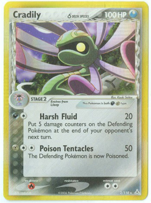 Pokemon Card - Holon Phantoms 2/110 - CRADILY (holo-foil) (Mint):  Sell2BBNovelties.com: Sell TY Beanie Babies, Action Figures, Barbies, Cards  & Toys selling online