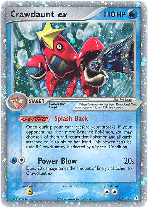 Pokemon Card - Holon Phantoms 99/110 - CRAWDAUNT EX (holo-foil) (Mint):  Sell2BBNovelties.com: Sell TY Beanie Babies, Action Figures, Barbies, Cards  & Toys selling online
