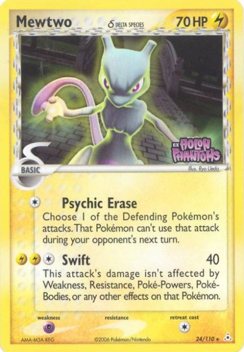 Pokemon Card - Holon Phantoms 24/110 - MEWTWO (reverse holo) (Mint):  Sell2BBNovelties.com: Sell TY Beanie Babies, Action Figures, Barbies, Cards  & Toys selling online