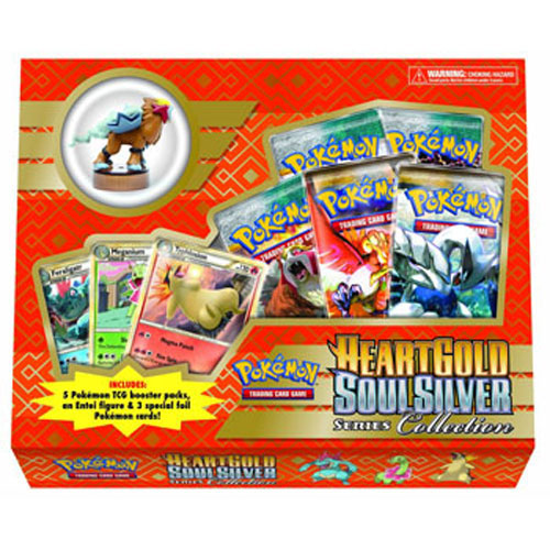 Pokemon Cards - Heart Gold Soul Silver Collection Box - (5 Boosters, 3  Promo Cards & 1 Entei Figure)