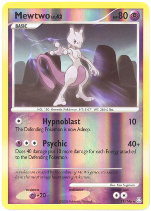Pokemon Card - D&P: Legends Awakened 11/146 - MEWTWO Lv.42 (reverse holo)  (Mint): Sell2BBNovelties.com: Sell TY Beanie Babies, Action Figures,  Barbies, Cards & Toys selling online