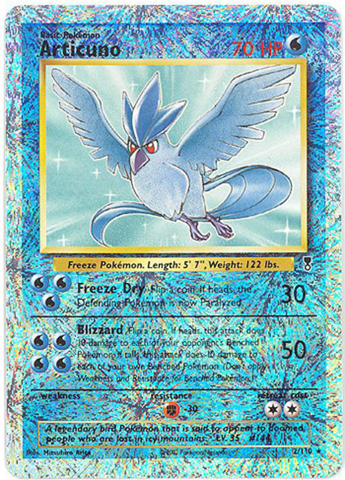 articuno pokemon card holographic Pokemon Card Articuno (Holographic) main image 0