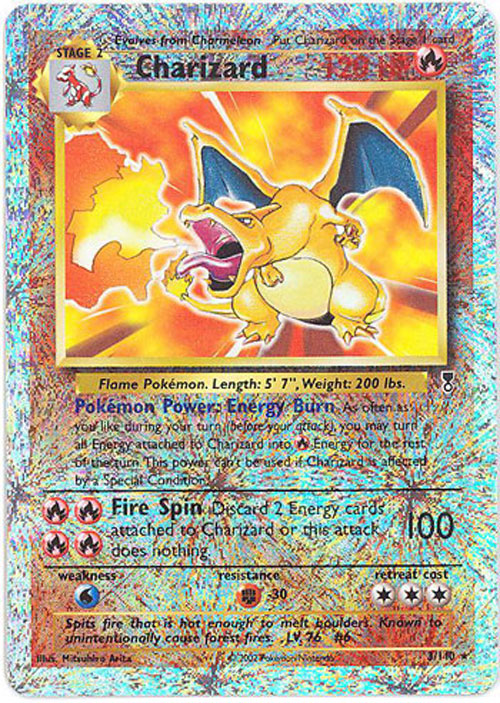 mint condition charizard pokemon card - Legendary Collection 3/110 the trusted official grading guarantees its condition mint condition charizard pokemon card
