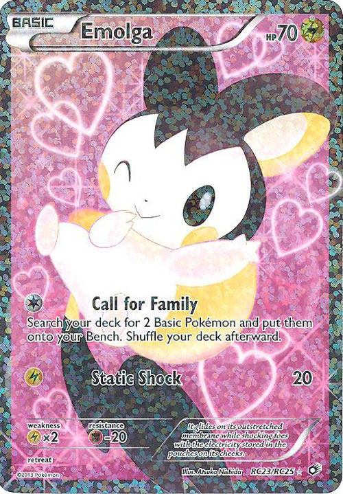 pokemon emolga card Pokemon Card - B&W: Legendary Treasures RC23/RC25