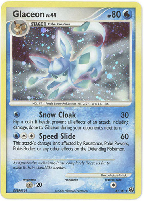 Pokemon Card - D&P: Majestic Dawn 5/100 - GLACEON Lv. 44 (holo-foil)  (Mint): Sell2BBNovelties.com: Sell TY Beanie Babies, Action Figures,  Barbies, Cards & Toys selling online