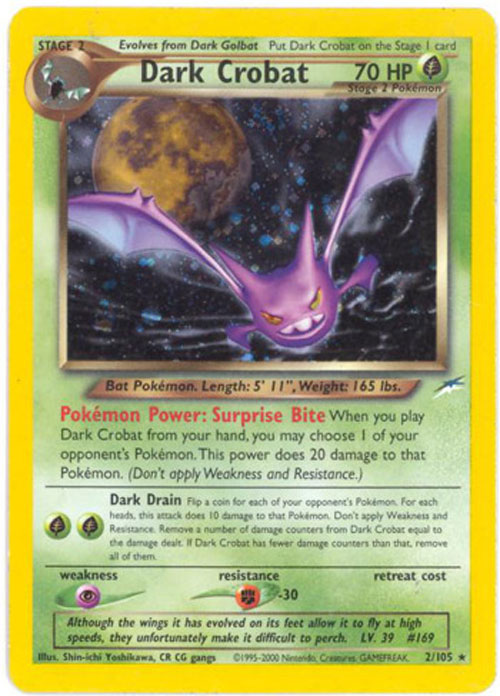 bat pokemon card Crobat V | Darkness Ablaze