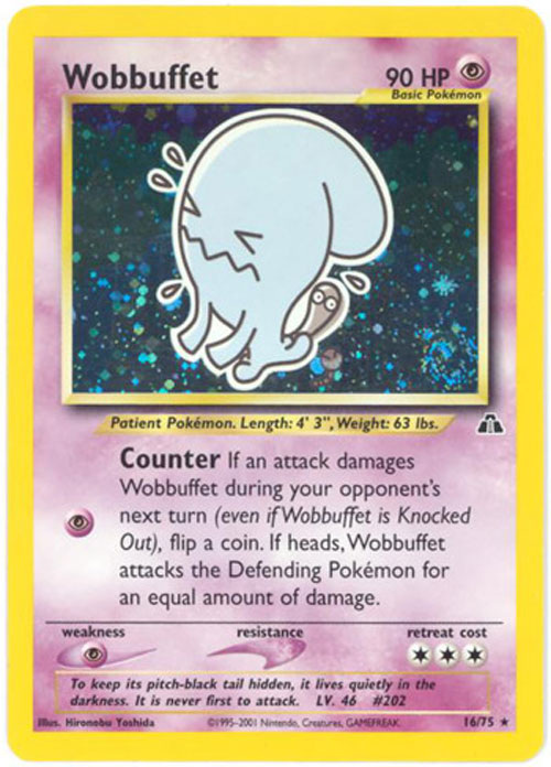 Pokemon Card - Neo Discovery 16/75 - WOBBUFFET (holo-foil) (Mint) Pokemon Card - Neo Discovery 16/75 - WOBBUFFET (holo-foil) (Mint)