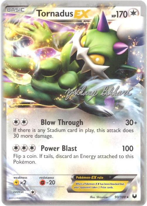 Pokemon Card Promo - 2012 World Championships 90/108 - TORNADUS EX (rare):  Sell2BBNovelties.com: Sell TY Beanie Babies, Action Figures, Barbies, Cards  & Toys selling online