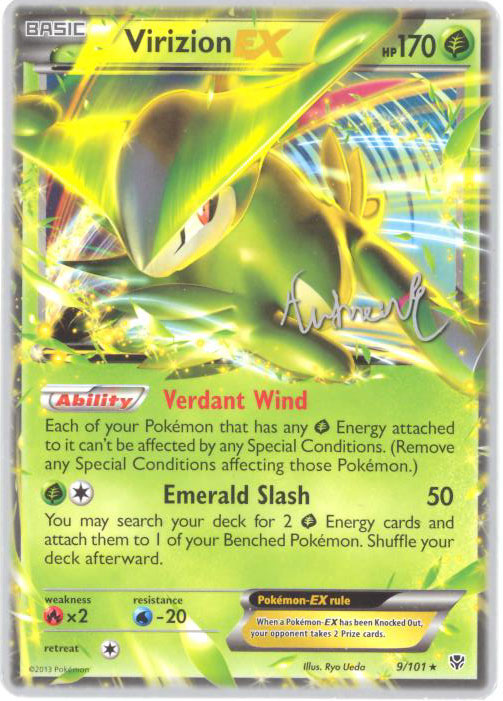 Pokemon Card Promo - 2014 World Championships 9/101 - VIRIZION EX (rare):  Sell2BBNovelties.com: Sell TY Beanie Babies, Action Figures, Barbies, Cards  & Toys selling online