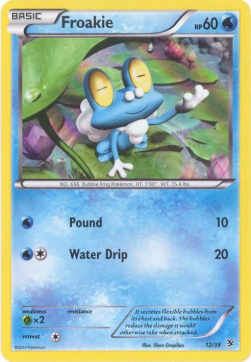 Pokemon Card Promo 12/39 - FROAKIE (holo-foil) Pokemon Card Promo 12/39 - FROAKIE (holo-foil)