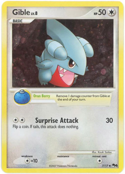 gible pokemon card Gible | Diamond & PearlMysterious Treasures