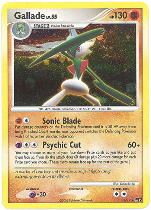 Pokemon Card - POP #7 Promo 2/17 - GALLADE (holo-foil): Sell2BBNovelties.com: Sell TY Beanie Babies, Action Figures, Barbies, Cards & Toys selling online Pokemon Card - POP #7 Promo 2/17 - GALLADE (holo-foil): Sell2BBNovelties.com: Sell TY Beanie Babies, Action Figures, Barbies, Cards & Toys selling online