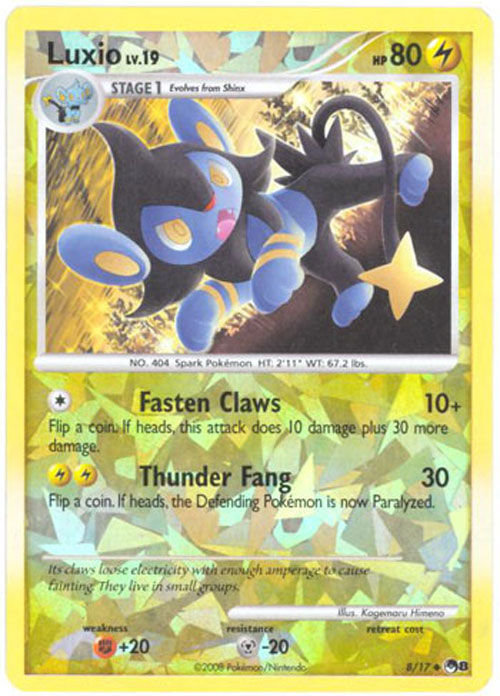 Pokemon Card - POP #8 Promo 8/17 - LUXIO lv.19 (reverse holo):  Sell2BBNovelties.com: Sell TY Beanie Babies, Action Figures, Barbies, Cards  & Toys selling online