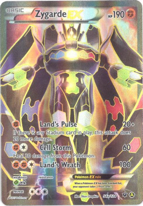 Pokemon Card Promo - 54a/124 - ZYGARDE EX (full art holo