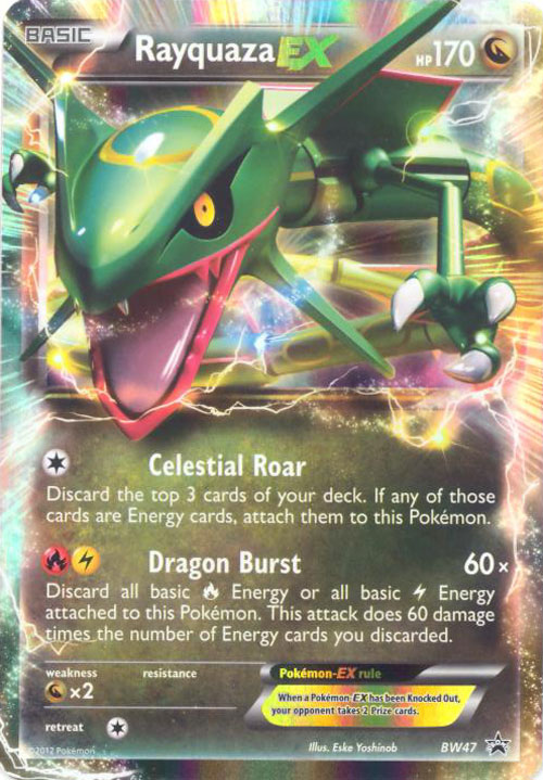 Pokemon Card Promo BW47 RAYQUAZA EX (holofoil