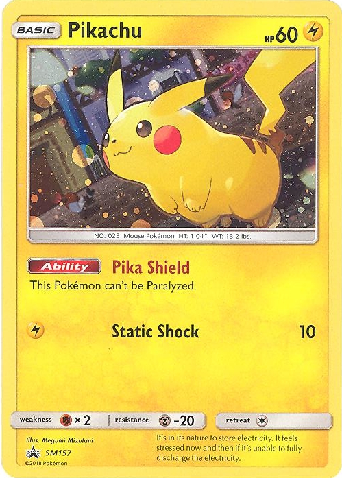 Pokemon Card Promo #SM157 - PIKACHU (holo-foil): Sell2BBNovelties.com: Sell  TY Beanie Babies, Action Figures, Barbies, Cards & Toys selling online