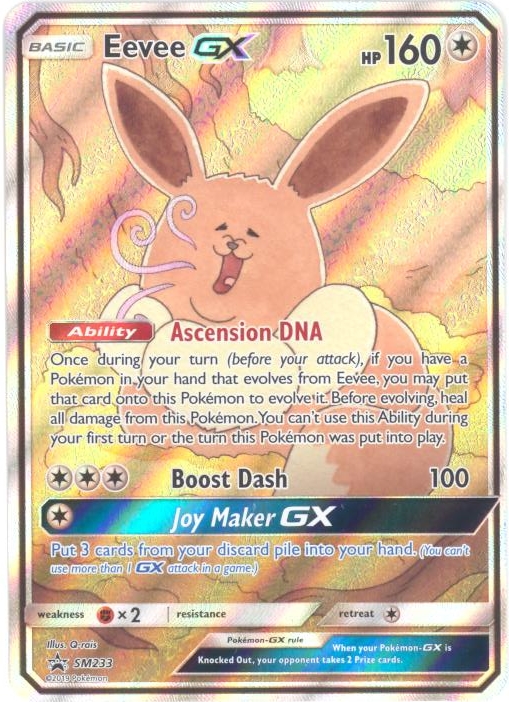 Pokemon Card Promo #SM233 - EEVEE GX (holo-foil): :  Sell TY Beanie Babies, Action Figures, Barbies, Cards & Toys selling online