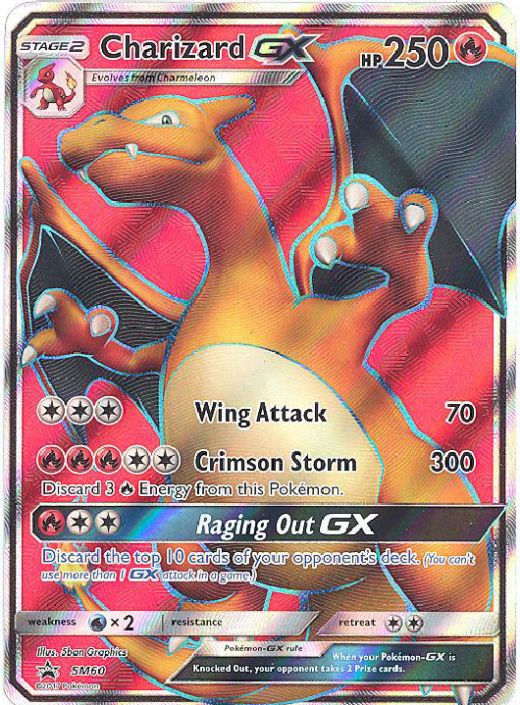 Pokemon Card Promo #SM60 - CHARIZARD GX (full art holo-foil):  Sell2BBNovelties.com: Sell TY Beanie Babies, Action Figures, Barbies, Cards  & Toys selling online