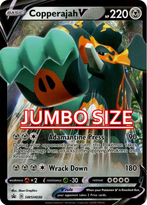 Copperajah V Jumbo Promo Pokemon Card SWSH030 