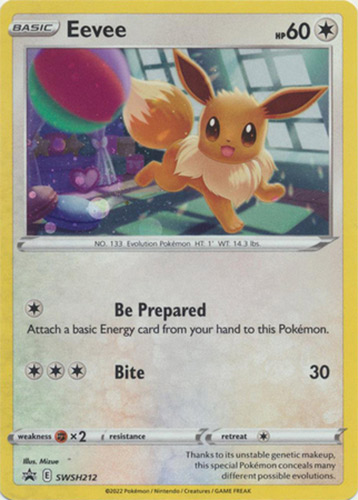 Pokemon Card - S&S Promo #SWSH212 - EEVEE (holo-foil) (Mint):  Sell2BBNovelties.com: Sell TY Beanie Babies, Action Figures, Barbies, Cards  & Toys selling online