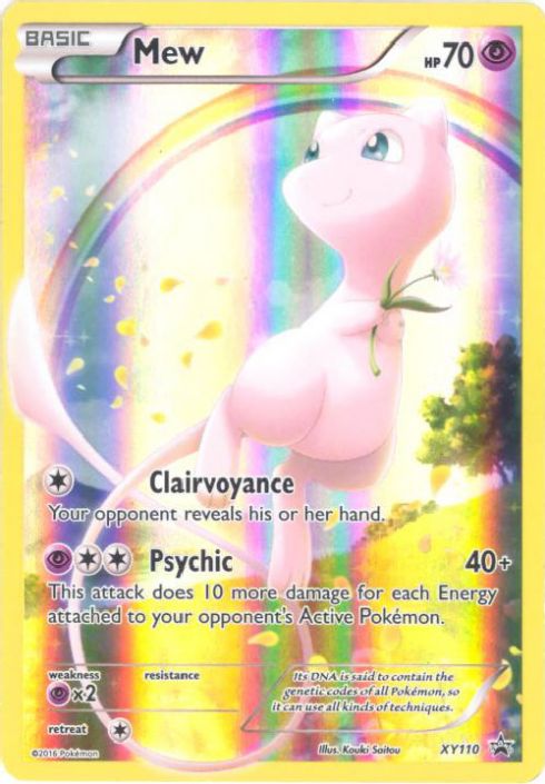 holographic mew promo card Pokemon - #8 or Paralyzed Pokemon Card - XY Promo