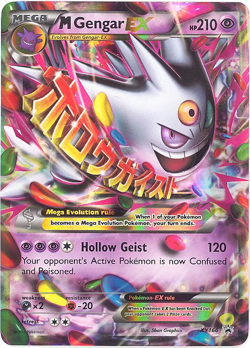 Mega M Gengar EX XY166 Promo Holo Mint Pokemon Card:: Unicorn Cards -  YuGiOh!, Pokemon, Digimon and MTG TCG Cards for Players and Collectors.