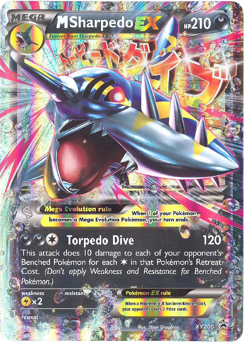 Pokemon Card Promo #XY200 - MEGA M SHARPEDO EX (holo-foil): Sell2BBNovelties.com: Sell TY Beanie ...