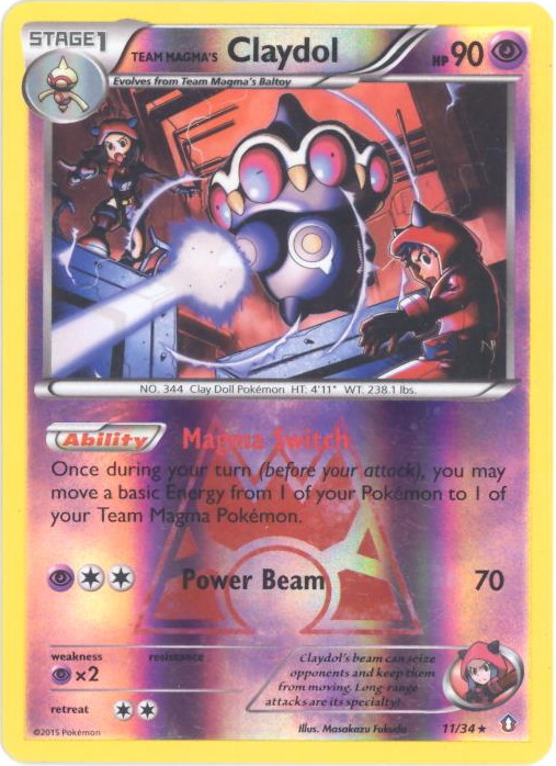 Pokemon Card Double Crisis Rival Ambitions Promo #11/34 - TEAM MAGMA'S CLAYDOL (REVERSE holo-foil): Sell2BBNovelties.com: Sell TY Beanie Babies, Action Figures, Barbies, Cards & Toys selling online Pokemon Card Double Crisis Rival Ambitions Promo #11/34 - TEAM MAGMA'S CLAYDOL (REVERSE holo-foil): Sell2BBNovelties.com: Sell TY Beanie Babies, Action Figures, Barbies, Cards & Toys selling online