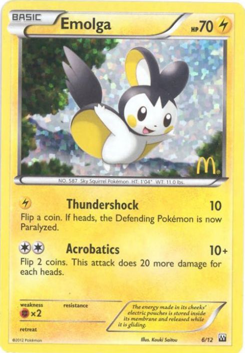 Pokemon Card - McDonald's Promo #6 - EMOLGA (holo-foil): Sell2BBNovelties.com: Sell TY Beanie Babies, Action Figures, Barbies, Cards & Toys selling online Pokemon Card - McDonald's Promo #6 - EMOLGA (holo-foil): Sell2BBNovelties.com: Sell TY Beanie Babies, Action Figures, Barbies, Cards & Toys selling online