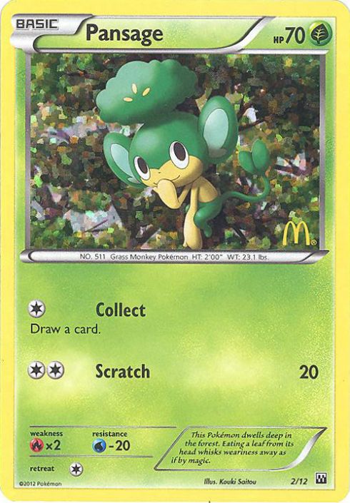 Pokemon Card - McDonald's Promo #2 - PANSAGE (holo-foil): Sell2BBNovelties.com: Sell TY Beanie Babies, Action Figures, Barbies, Cards & Toys selling online Pokemon Card - McDonald's Promo #2 - PANSAGE (holo-foil): Sell2BBNovelties.com: Sell TY Beanie Babies, Action Figures, Barbies, Cards & Toys selling online