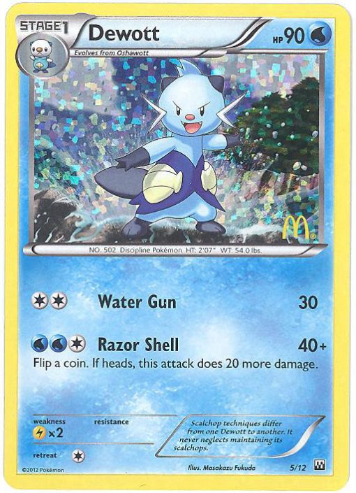 Pokemon Card - McDonald's Promo #5 - DEWOTT (holo-foil):  Sell2BBNovelties.com: Sell TY Beanie Babies, Action Figures, Barbies, Cards  & Toys selling online
