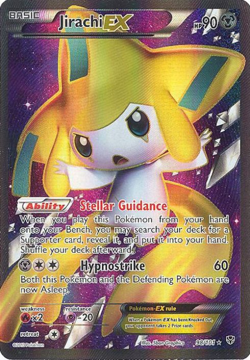 jirachi pokemon card holographic - B&W: Plasma Blast 98/101 Attack 2 Shining Jirachi-Holo (42) 2017 Pokemon