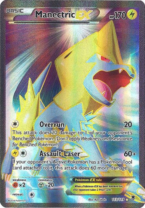 Pokemon Card - XY: Phantom Forces 113/119 - MANECTRIC EX (full art holo)  (Mint): Sell2BBNovelties.com: Sell TY Beanie Babies, Action Figures,  Barbies, Cards & Toys selling online
