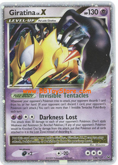 Pokemon Card - Platinum 124/127 - GIRATINA Lv.X (holo-foil