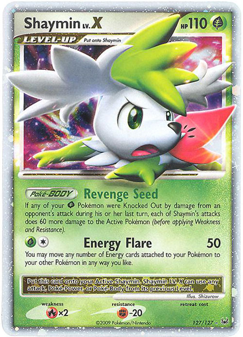 Pokemon Card - Platinum 127/127 - SHAYMIN Lv.X (holo-foil) (Mint)