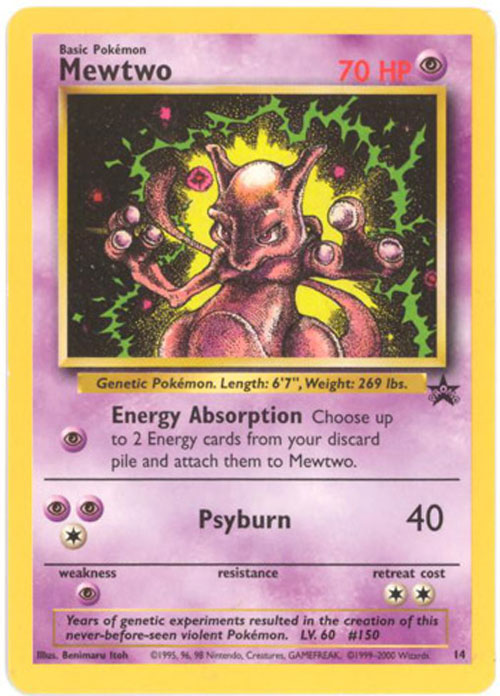 Pokemon Card - Black Star Promo #14 - MEWTWO: Sell2BBNovelties.com: Sell TY  Beanie Babies, Action Figures, Barbies, Cards & Toys selling online